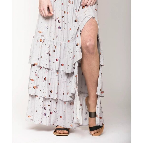 NWT Kindom Isabelle Multi-Tiered Zip able Layered Dress Planets Solar System - Picture 9 of 9